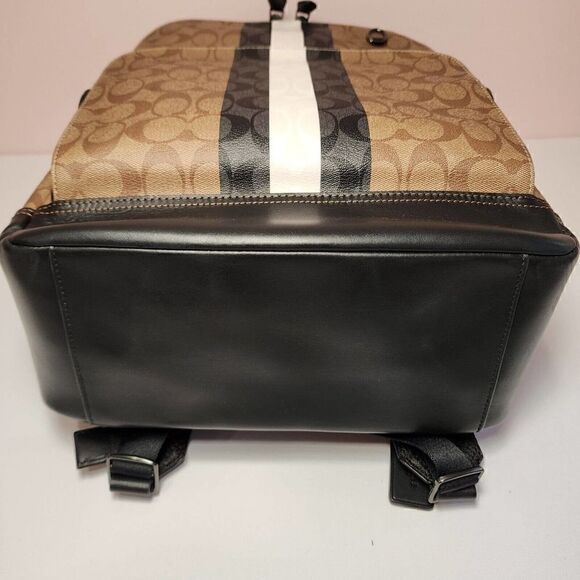 NWT Coach C3230 Graham Backpack In Blocked Signature Canvas Varsity Stripe Bag - Picture 6 of 7